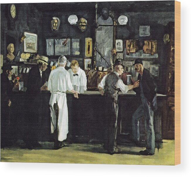 John Sloan Wood Print featuring the photograph McSorleys Bar New York by John Sloan