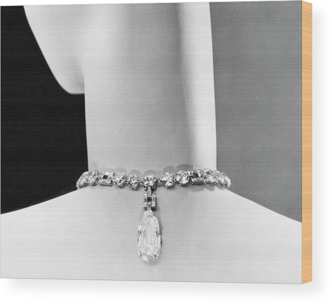 Studio Shot Wood Print featuring the photograph A Diamond Necklace By Cartier by George Hoyningen-Huene