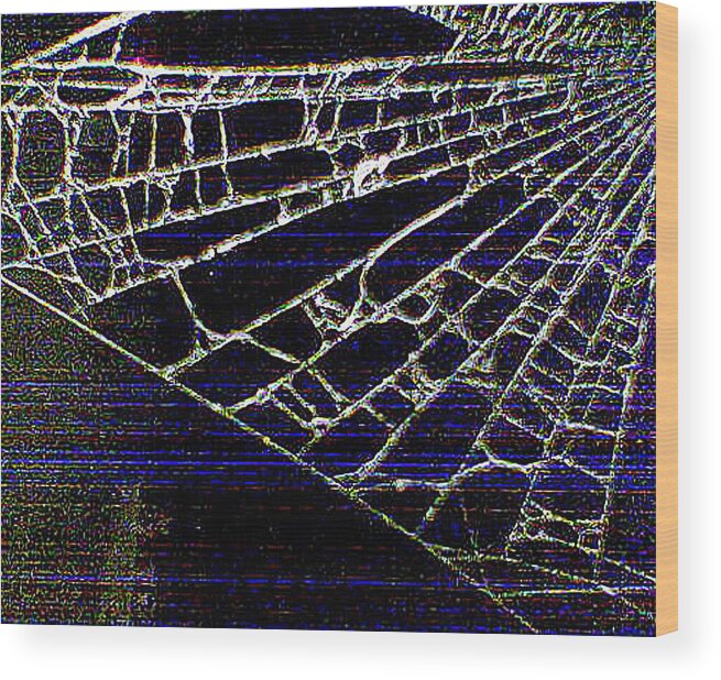 Abstract Wood Print featuring the photograph Abstract - Arachnid View by Richard Reeve