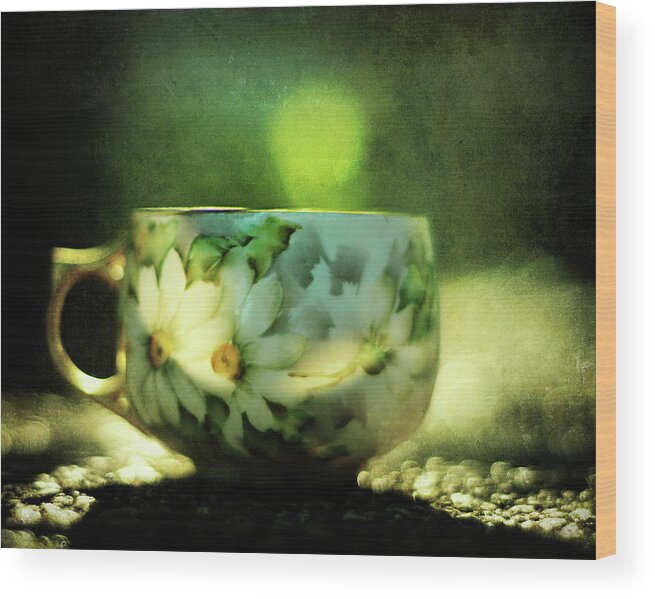 Daisy Wood Print featuring the photograph Afternoon Tea by Rebecca Sherman