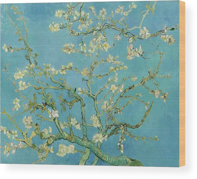 1890 Wood Print featuring the painting Almond blossom by Vincent van Gogh