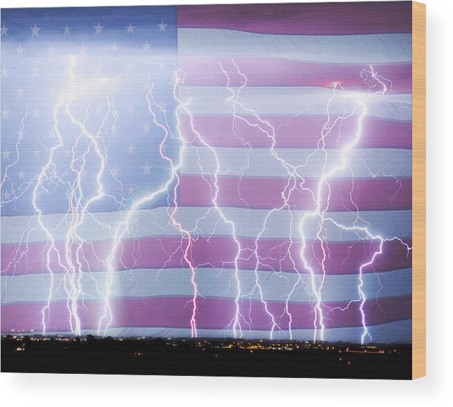 United States Wood Print featuring the photograph America the Powerful by James BO Insogna