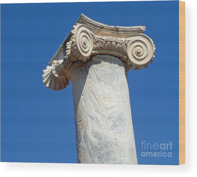 Delos Wood Print featuring the photograph Ancient Delos Greece by Cheryl Del Toro