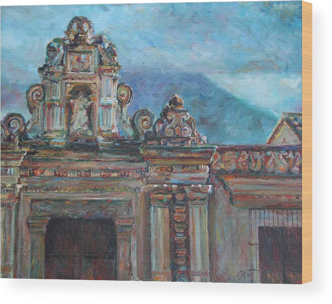 Antigua Wood Print featuring the painting Antigua by Emily Olson