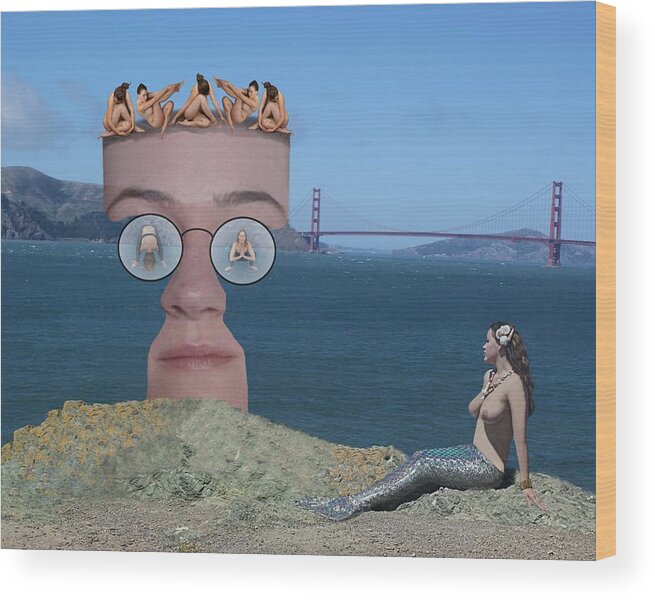 Surrealism Wood Print featuring the photograph Apparition at Lands' End by Don McCunn