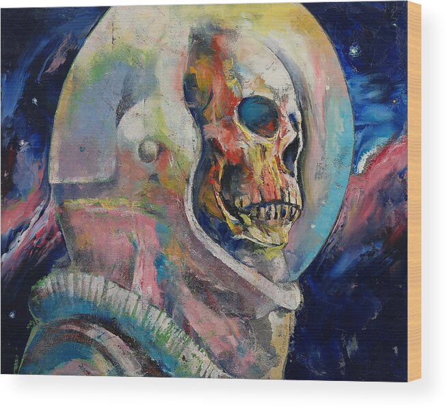 Art Wood Print featuring the painting Astronaut by Michael Creese