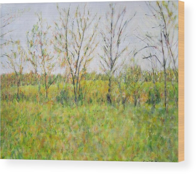 Impressionism Wood Print featuring the painting Autumn in Kentucky by Glenda Crigger