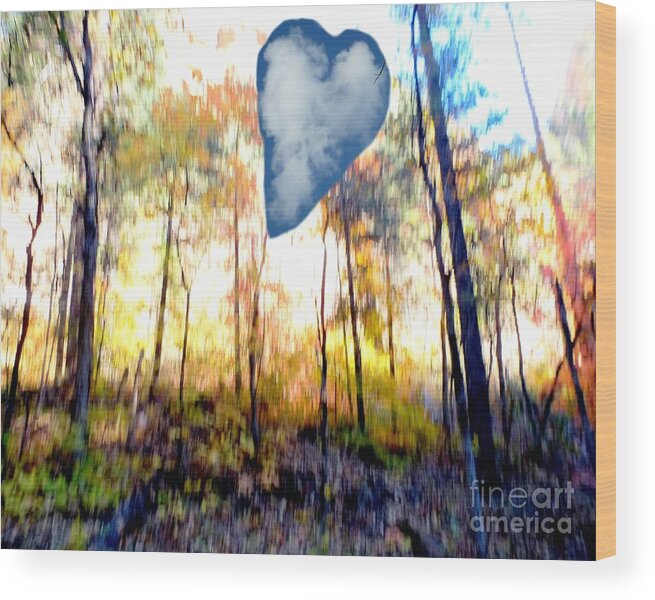  Wood Print featuring the photograph Autumn West Fork Bell Rock Heart Cloud by Mars Besso