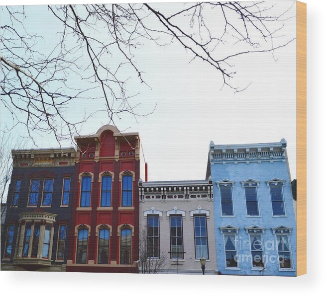 Madison In Wood Print featuring the photograph Main Street Madison IN by Stacie Siemsen