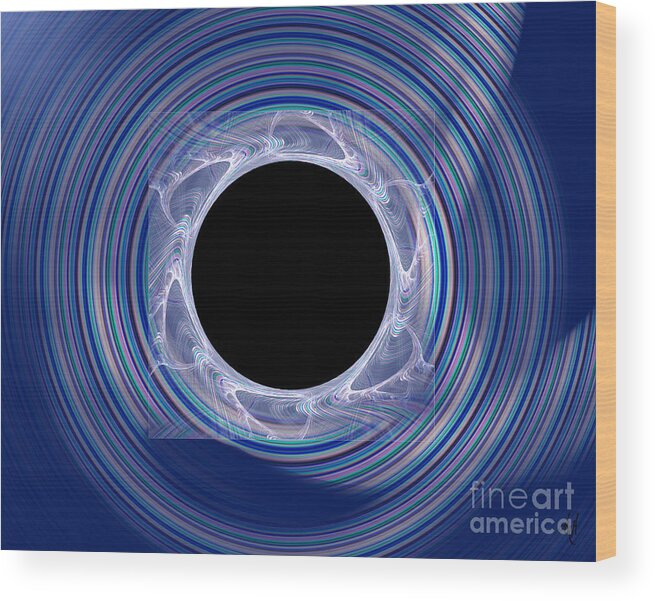 Black Hole Wood Print featuring the digital art Black Hole by Victoria Harrington