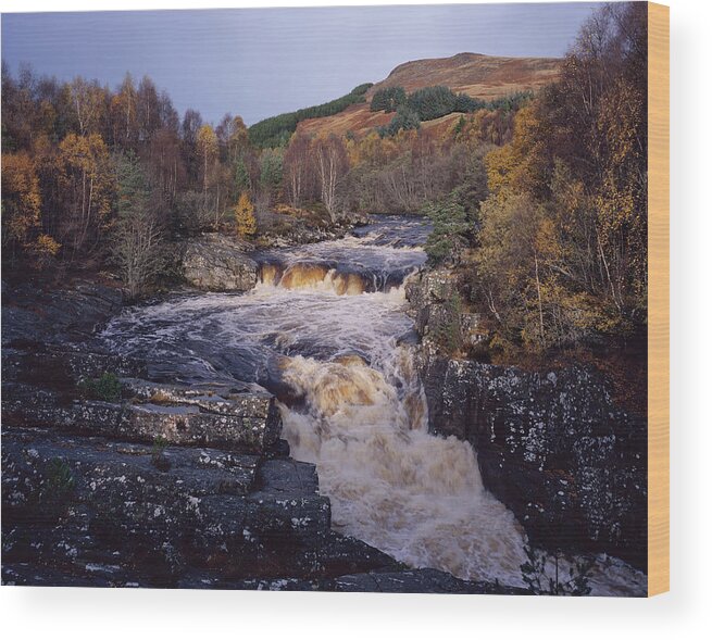 Scotland Wood Print featuring the photograph Blackwater Falls - Scotland by Tom Daniel