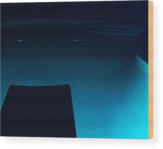 Abstract Photograph Wood Print featuring the photograph Blue II c2014 by Paul Ashby