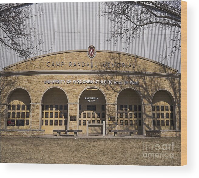 Badger Wood Print featuring the photograph Camp Randall by Steven Ralser