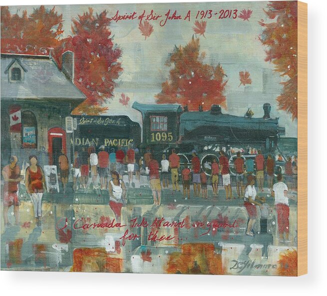 Julky 1 Wood Print featuring the painting Canada Day 2013 by David Gilmore