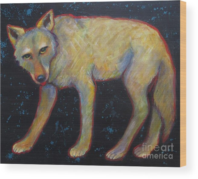 Coyote Wood Print featuring the painting Canis Latrans by Carol Suzanne Niebuhr