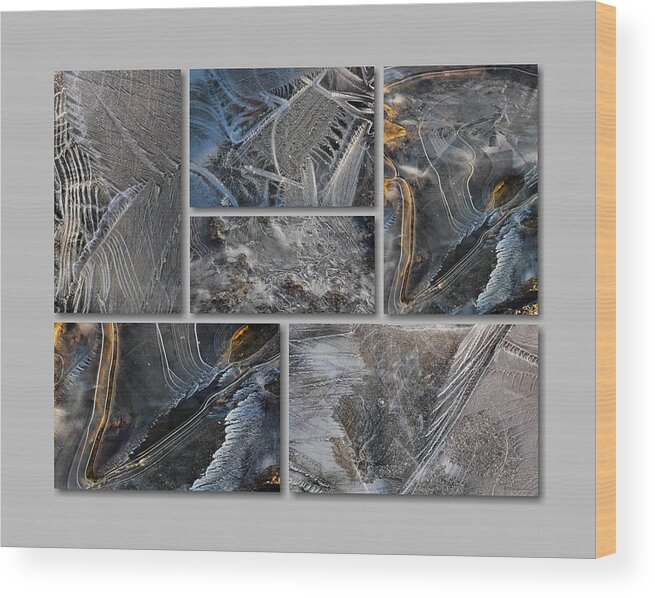 Winter Wood Print featuring the photograph Cave Point Ice Scultures 4 by Theo OConnor