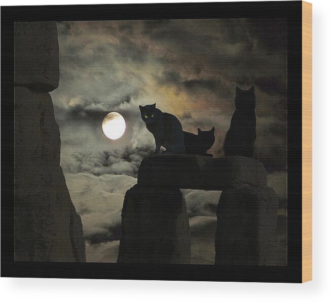 Standing Stones Wood Print featuring the photograph Celtic Nights by I'ina Van Lawick