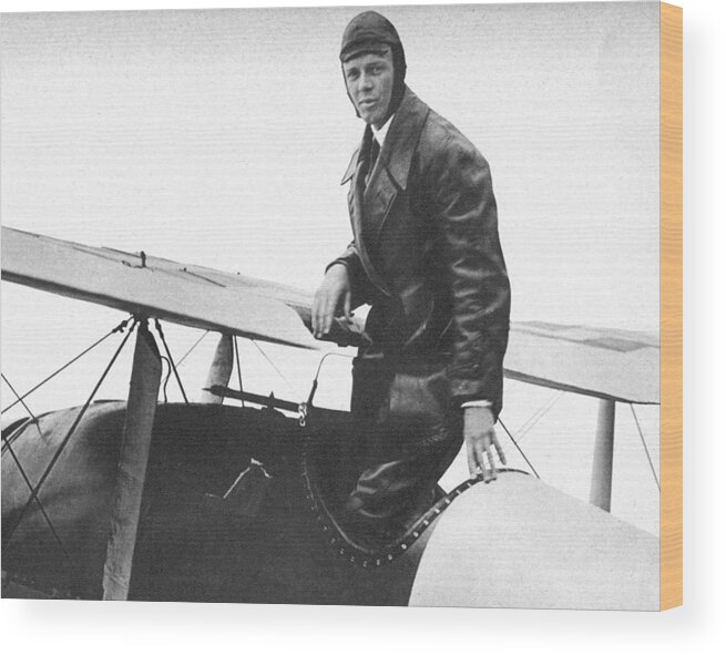 Charles Lindbergh Wood Print featuring the photograph Charles Lindbergh by Unknown