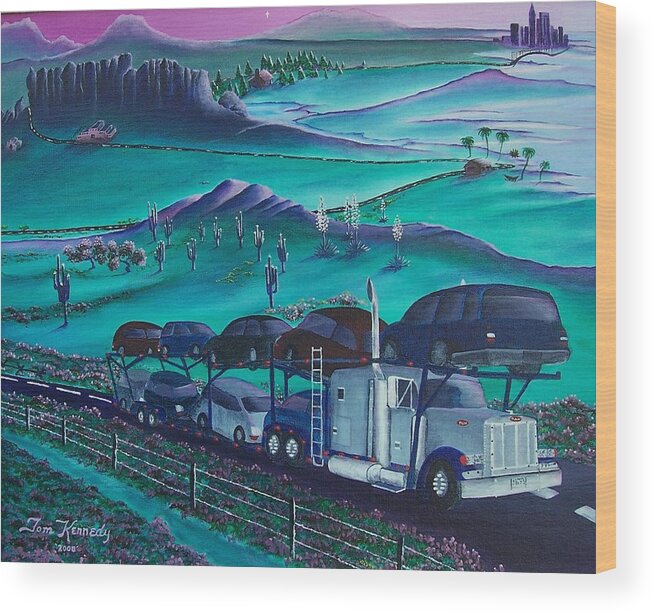 Truck Wood Print featuring the painting Class Captured by Thomas F Kennedy