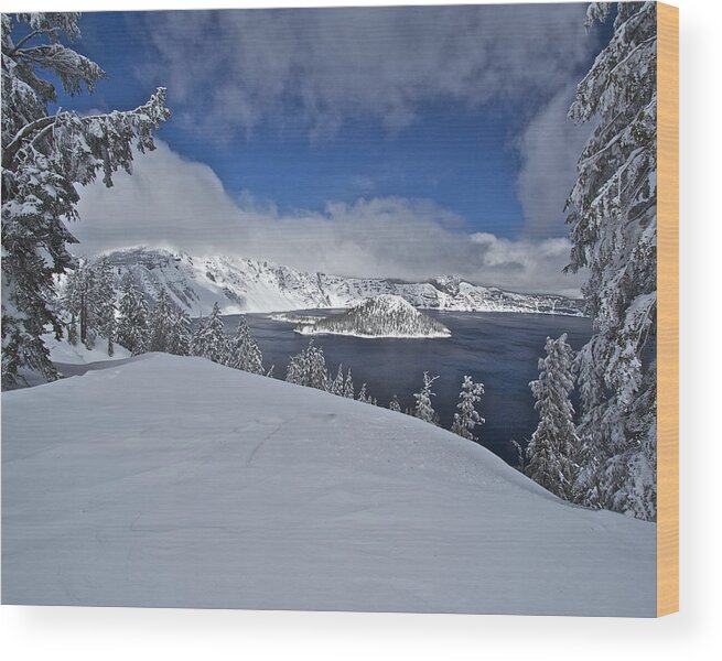 Crater Wood Print featuring the photograph Crater Lake/ Wizard Island by Todd Kreuter