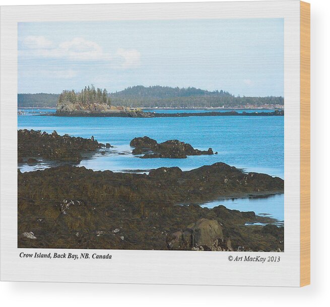 Bay Of Fundy Wood Print featuring the mixed media Crow Island Bay of Fundy NB by Art MacKay