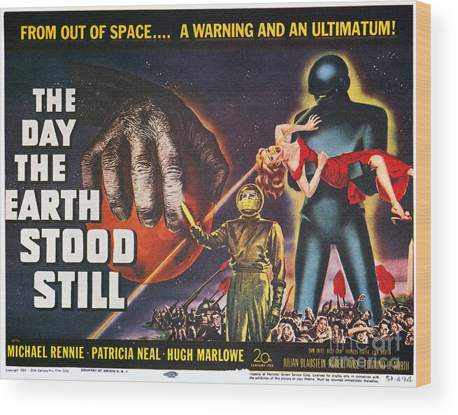 1951 Wood Print featuring the photograph Day The Earth Stood Still by Granger