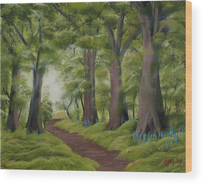 Painting Wood Print featuring the painting Duff House Walk by Charles and Melisa Morrison