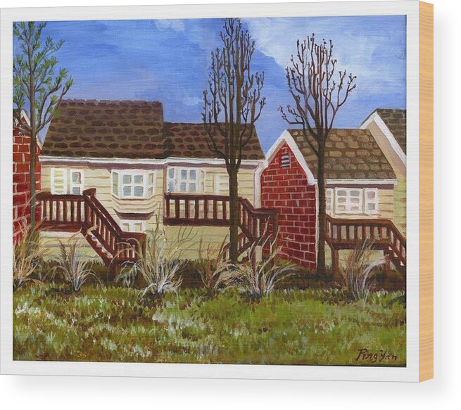 Spring Wood Print featuring the painting Early Spring 1 by Ping Yan