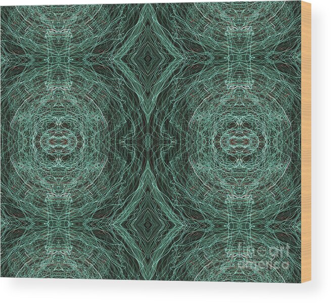 Abstract Green Circles Wood Print featuring the photograph Emerging by Gerald Grow