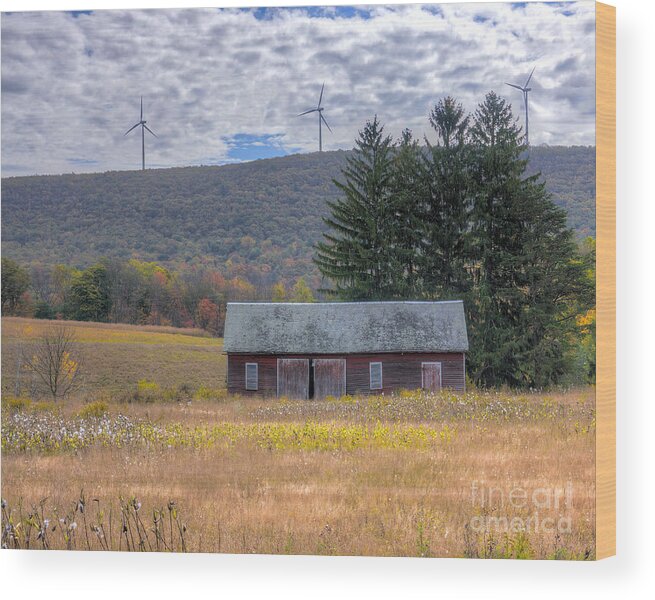 Windmill Wood Print featuring the photograph Energy by Rick Kuperberg Sr