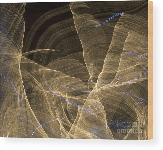 Abstract Wood Print featuring the photograph Fabric of Light 2 by Gerald Grow