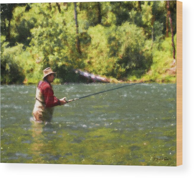 Art Wood Print featuring the photograph Fishing for Salom by Gary De Capua