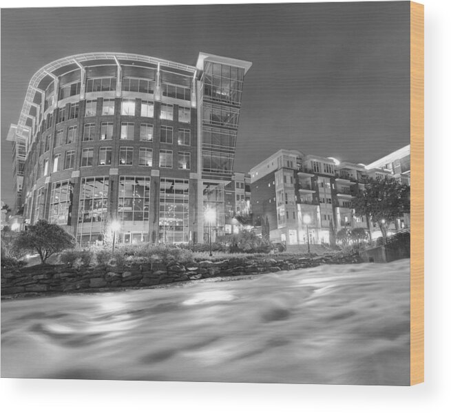 Falls Park Wood Print featuring the photograph Flooding at High Cotton by Josh Blaha