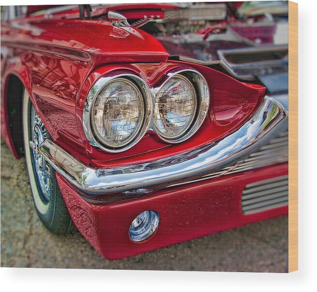 1965 Wood Print featuring the photograph Ford Thunderbird 1965 by Andreas Freund