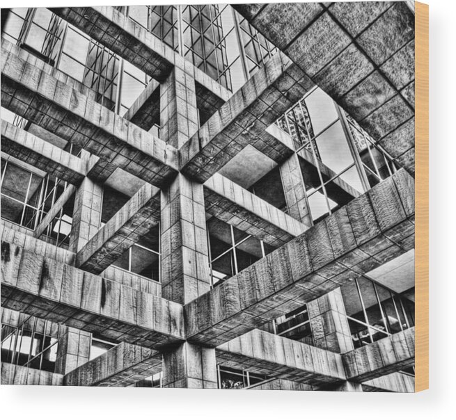 Architecture Wood Print featuring the photograph Frames by Mark Alder