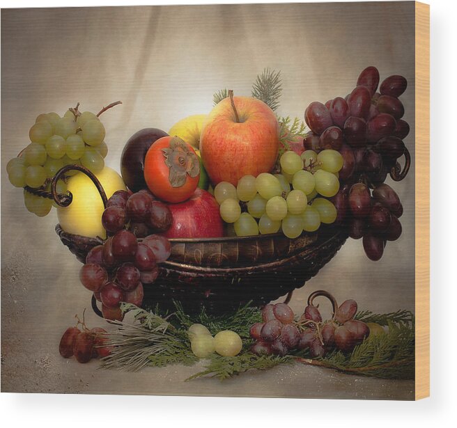 Fruits Wood Print featuring the photograph Fruits by Anna Rumiantseva