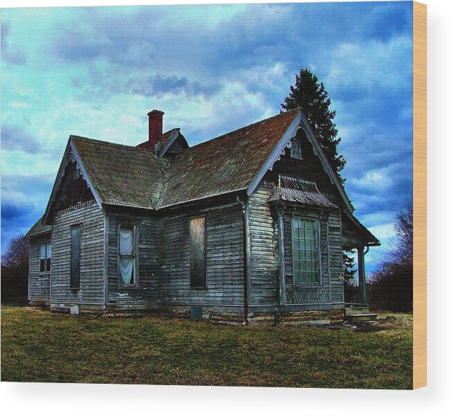 Old Abandoned Wood Print featuring the photograph Glory Days Gone By by Julie Dant