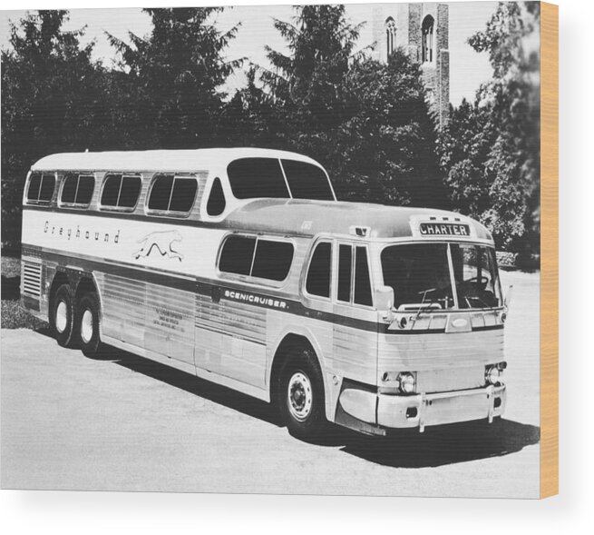 1950's Wood Print featuring the photograph GM's Latest Bus Line by Underwood Archives