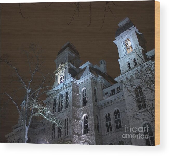 Hall Of Languages Wood Print featuring the photograph Hall of Languages by Phil Spitze
