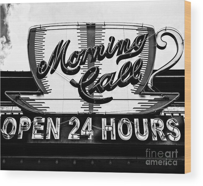 Morning Call Wood Print featuring the photograph Have a Cup of Coffee at Morning Call New Orleans by Kathleen K Parker