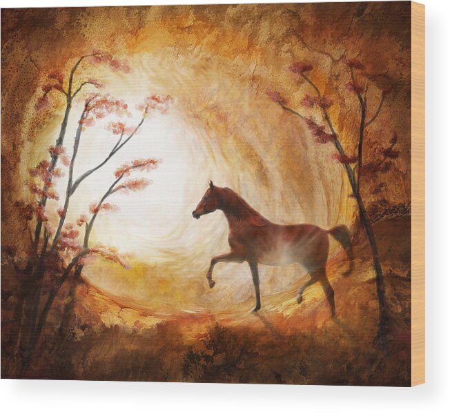 Cave Painting Wood Print featuring the photograph Heavenly by Melinda Hughes-Berland