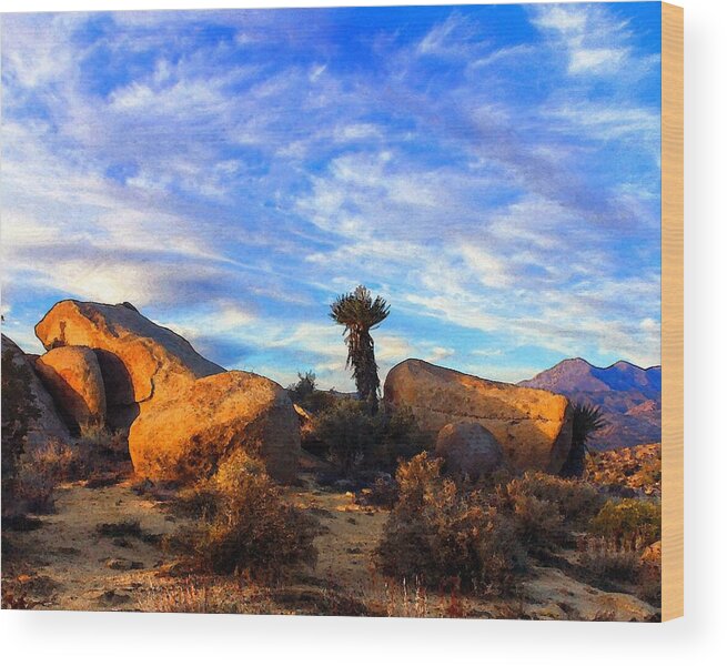 High Desert Wood Print featuring the photograph High Desert by Timothy Bulone