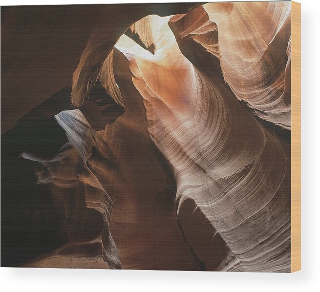 Slot Wood Print featuring the photograph Slot Canyon Horizontal by Paul Breitkreuz