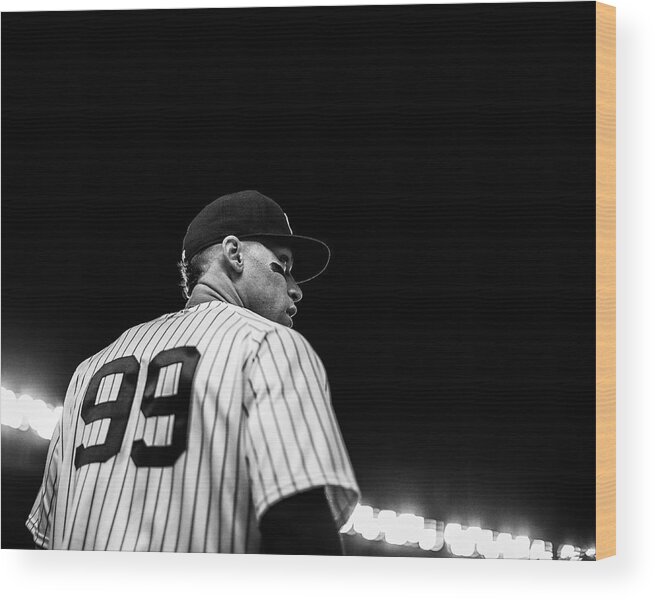 People Wood Print featuring the photograph Houston Astros v New York Yankees by Rob Tringali/Sportschrome