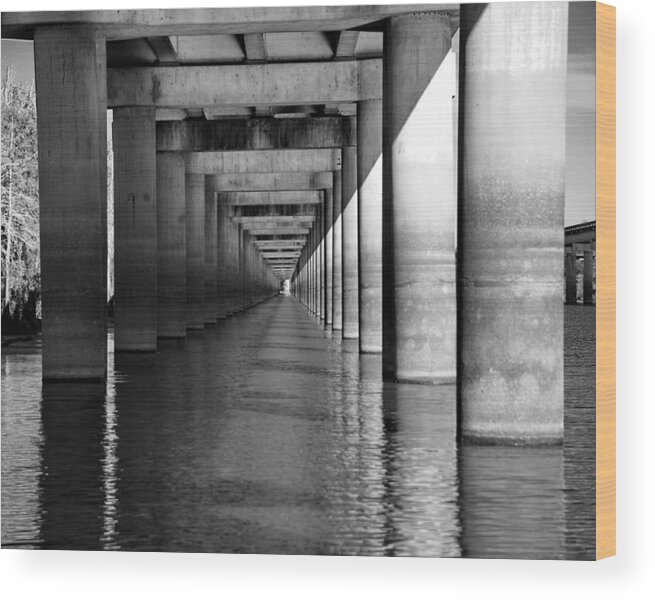 Louisiana Wood Print featuring the photograph I-10 Bridge by Ron Weathers