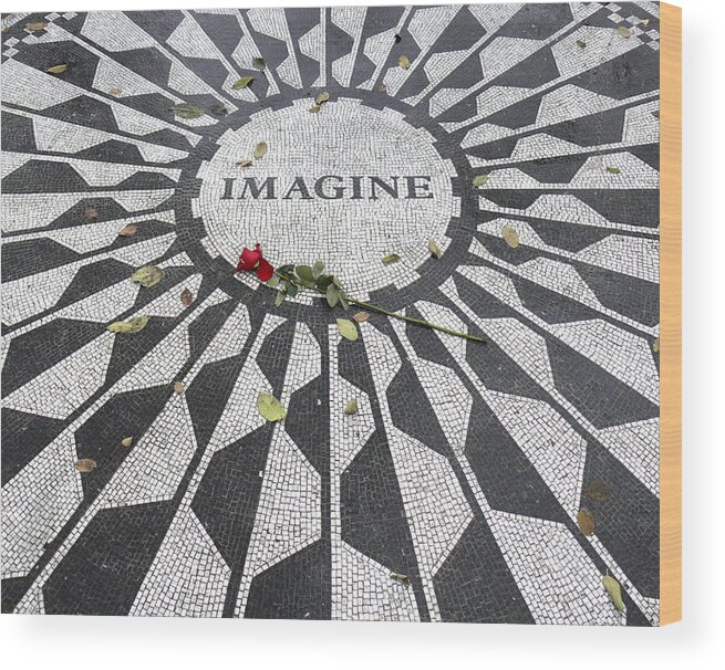 Imagine Wood Print featuring the photograph Imagine Mosaic by Mike McGlothlen