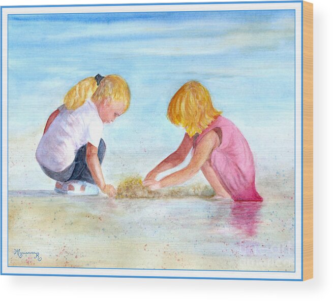 Water Wood Print featuring the painting Innocence by Mariarosa Rockefeller