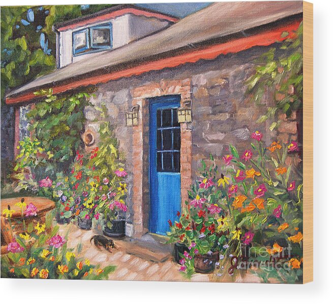  Wood Print featuring the painting Irish Cottage by Jennifer Beaudet