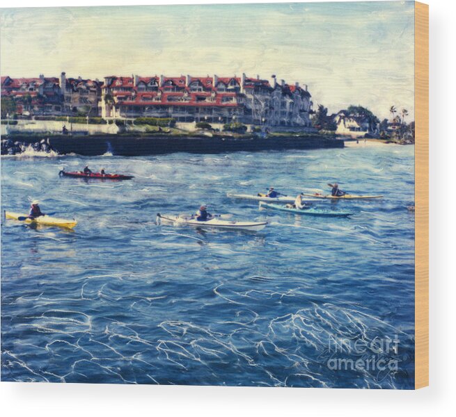 Landing Kayaking Wood Print featuring the photograph Landing Kayaking by Glenn McNary