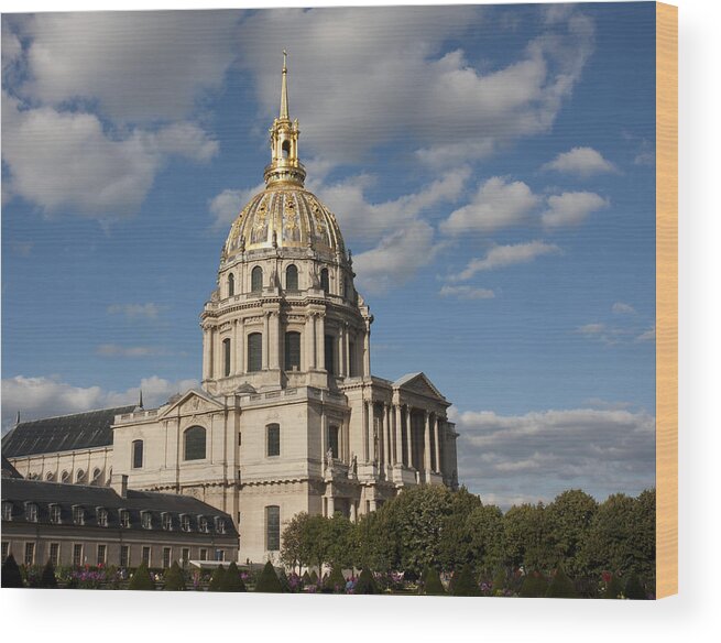 Les Invalides Dome Wood Print featuring the photograph Les Invalides Dome by Nathan Rupert